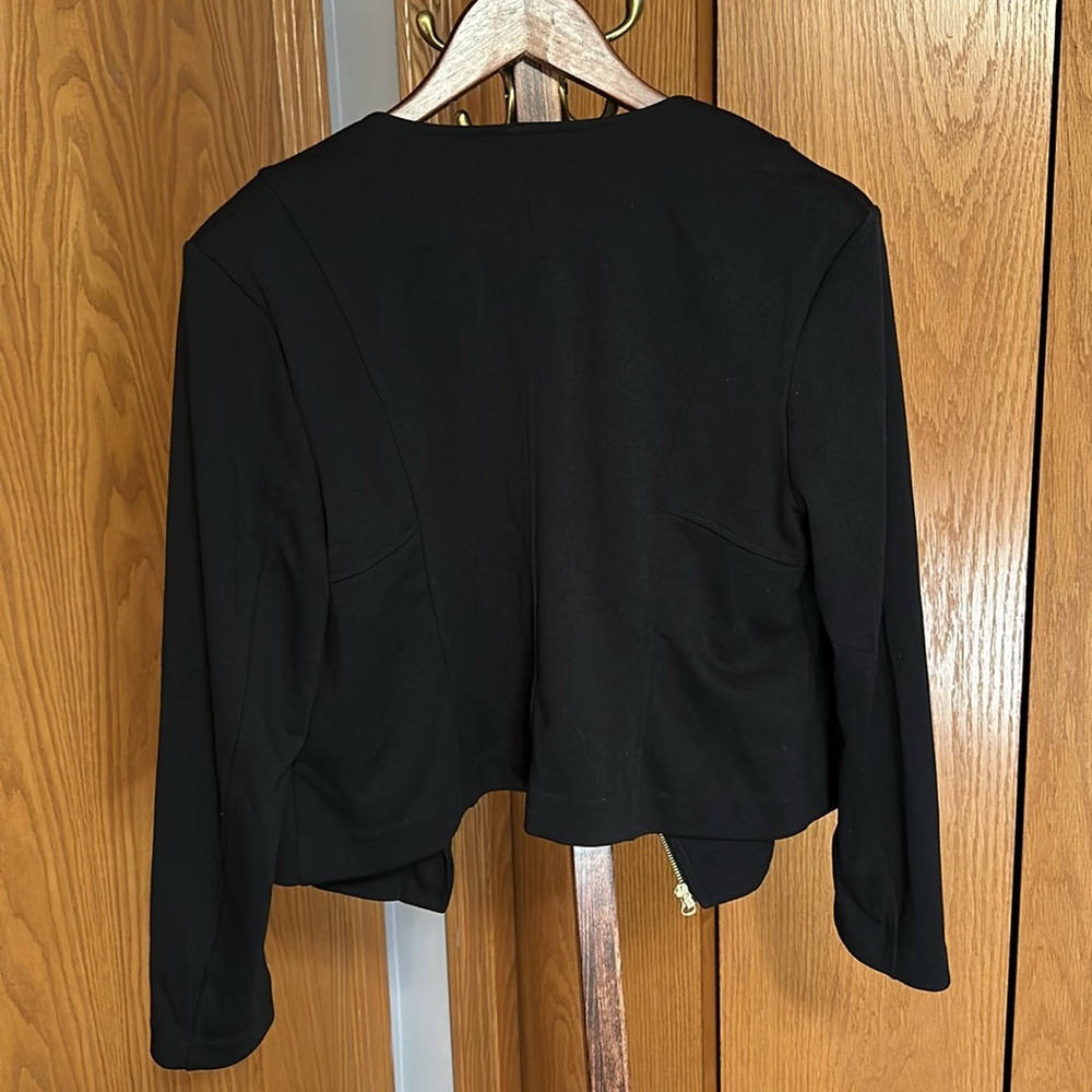 Apt. 9 Side Zip Jacket Black L Motorcycle style - Picture 4 of 4
